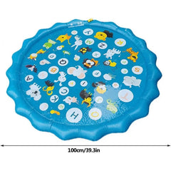 65/100cm Thickened Dog Spray Water Play Mat Cat Playmat Letter Dolphin