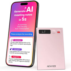 AI Voice Recorder NEWYES Ailog Voice Recorder Device with App Control Transcribe Summarize 64GB Memory Smart Audio Recorder 2026