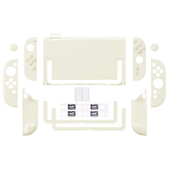PlayVital Solid Color Protective Case for Nintendo Switch 2, Anti-Scratches Hard Shell Dockable Grip Cover with  Foldable Stand
