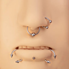 Body Piercing Tool Kit Easy to Use Body Piercing Gun Lip Nose Tongue