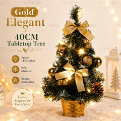 40CM Christmas Tree with LED Lights Mini Artificial Christmas Tree Home Desktop Decoration Christmas Decoration New Year Gift