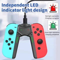 Charging Grip Controllers, Handle Bracket Charger Dock Compatible with Switch/Lite/OLED Console Accessories