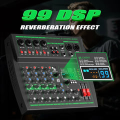 NXG MW Series 4/6CH Audio Mixer, 99 DSP Effects, Bluetooth 5.0, USB Audio Interface, for Live Stream, Karaoke, Recording & Podcast, Factory Direct | Clearance Sale