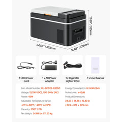 SucceBuy 20L 22L 35L 45L 55L Car Refrigerator Mini Fridge Freezer Portable Compressor Cooler DC 110-240V Ice Box for Camping