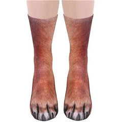 Unisex Funny Print Animal Paw Sole Socks Kawaii Cute Casual Happy Fashion Tube Sokken For Men Women Novelty Gift Dropship