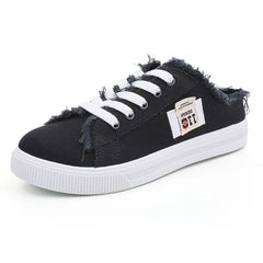 Spring Summer Women Canvas Sneaker Low Top Denim Sneakers Ladies