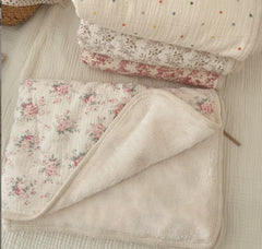 Muslin Baby Blanket Newborn Infant Swaddles Wrap Blankets Winter Fleece Thermal Crib Stroller Sleep Cover Soft Throw Blankets