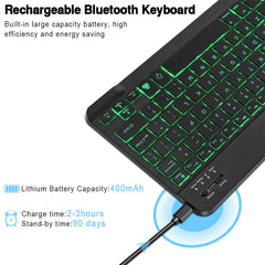 10inch Backlight Bluetooth Keyboard Mouse for IOS Android Windows