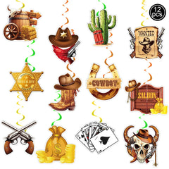Western Party Decorations Cowboy Banner Pennant Wild West Cowboy Hanging Garland Baby Shower Western Birthday Party Supplies