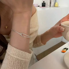 925 Sterling Silver Bracelet, Light Luxury, Minimalist Design