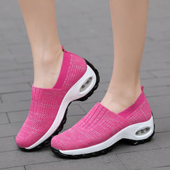 Breathable Mesh Slip-On Sports Shoes Comfortable Thick Bottom