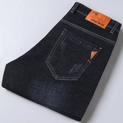   2025 Men NEW Men's Fashion Business Jeans Classic Style Casual Stretch Slim Jean Pants Male Brand Denim Trousers Black Blue Me