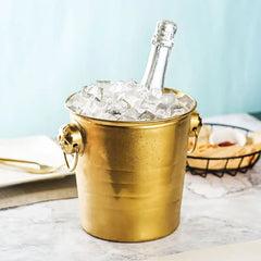Stainless Steel Double Wall Wine Cooler Insulated Tabletop Wine Chiller for White Wine Champagne Fits Most Standard Sized Bottle
