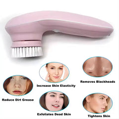 3 IN 1 Electric Facial Cleaner Face Cleansing Brush Wash Machine Spa Skin Care Massager Blackhead Cleaning Charging