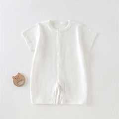 Baby Short Sleeved Jumpsuit Summer Newborn Breathable Mesh Air