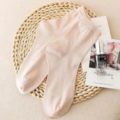 Women's Mulberry Silk Socks Thin Anti-odor Breathable Sweat-absorbent Ankle Socks / 80% Mulberry Silk+17% Nylon+3% Spandex