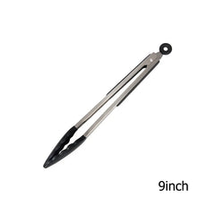 LMETJMA Premium Kitchen Tongs Silicone Cooking Tongs 9 12 inch BPA Free Non-Stick BBQ Cooking Grilling Locking Food Tongs KC0253