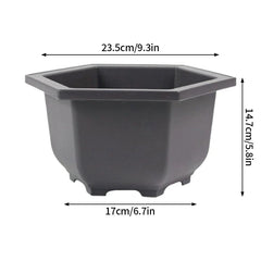 Rectangular Bonsai Training Pots Plastic Flowerpot with Drainage Tray Succulent Plants Pot Bonsai Plants Growing Pots Home Decor