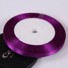 22 Meters/Roll 6mm Silk Satin Ribbons Christmas Halloween Birthday Party Gift Wrapping Ribbons DIY Handmade Crafts Material