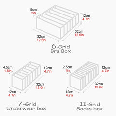 Closet Organizer For Underwear Socks Home Cabinet Divider Storage Box Drawer Organizers Bra Socks Storage Organizer Box