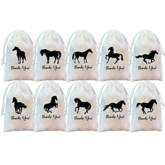 5Pcs Horse Party Favor Bags Farm or Equestrian Themed Goodie Bags Birthday Party Decoration Favor NewBorn Baby Shower Kids Gift