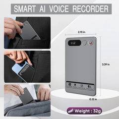 AI Voice Recorder 118 Languages ChatGPT-5  App Phone Call Mini Audio for Meetings, Lectures，Calls, AI Transcription Transcribe