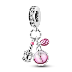 Charms Bead 925 Sterling Silver Pink Butterfly Luminous Firefly Dangle