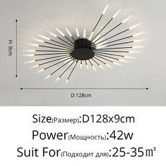 Modern Minimalist Stylish LED Ceiling Chandelier Lamps Design Art Suspension Pendant Lights Home Decor Items Living Room Bedroom