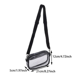 PVC Transparent Shoulder Bag Woman Crossbody Bags Concerts Sports Events Waterproof Jelly Pack Summer Travel Purse Phone Pouch