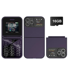 SERVO Classic Small Flip Mobile Phone 2G Dual SIM Card Blacklist Speed Dial 2.0" Screen 180° Fold Button Cellphones New Upgrade