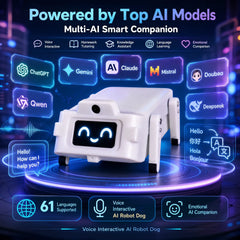CLOUDRAKER Smart AI Companion Robot Dog Educational Toy Voice Interactive Action Control Story Telling Works with ChatGPT Gemini