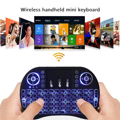 MRSVI i8™ Mini 2.4G Wireless Keyboard with Touchpad & 7-Color Backlit – Multi-Language, Air Mouse for TV Box & PC | FlipStylez LLC®