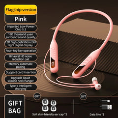 BT8 Wireless Bluetooth 5.3 Neckband Headset – 1800Hr Battery | LED Display | Deep Bass | Sports | Type-C | FlipStylez LLC®