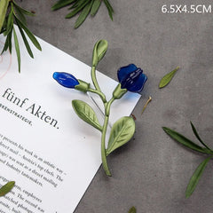 Creative Handmade Exquisite Green Plant Brooch Corsage Woman Retro Pearl Brooches Coat Accessories Jewelry