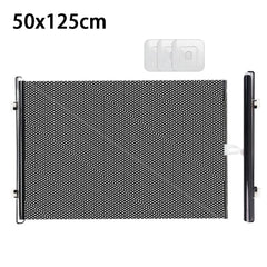 Retractable Pet Fence Barrier Folding with Universal Hooks Pet Safety Gate Easy Installation Pet Isolation Gate