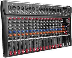 Audio Mixer 6/8/12 Channels Professional DJ Mixer LR Microphone/line