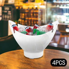 Bluetooth LED Ice Bucket 1.85Gal 7‑Color Light Rechargeable Speaker Wine Cooler Large Capacity with Hidden Handles Non‑Slip Base for Party Home Bar Gift BBQ