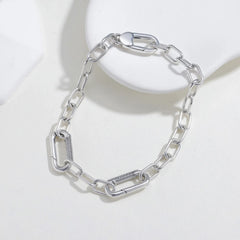New Bracelet 925 Sterling Silver Diamond Clasp Me Bracelet Charm Beaded Women DIY Jewelry Make Holiday Hot Gifts