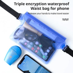 Swimming Waterproof Waist Bag Pack PVC Triple Sealed Beach Phone Case Outdoor Water Parties Watersports Drifting Diving Dry Bag