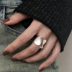 925 Sterling Silver Rings for Women Couple Minimalist Handmade Simple