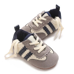 Fashion Color Blocking Lace Up Casual Shoes Spring And Autumn Baby Casual Shoes 0-18 Months Flat Shoes Baby Walking Shoes