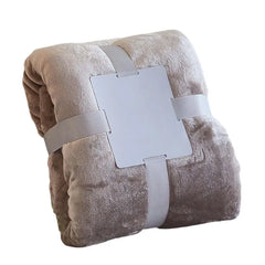 Foldable Blanket Solid Color Flannel Throw Blanket Lightweight Plush Bed Cover Soft Fuzzy Sofa Blanket for Cozy Nap Sleeping