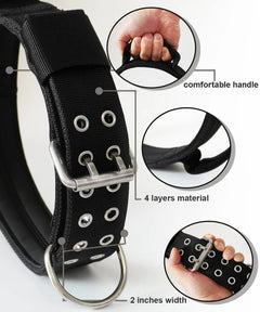Adjustable Pet Tactical Dog Collar Durable Double Buckle German Shepherd Training Leash and Collar Large Medium Dogs Accessories