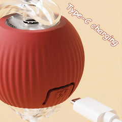 2Pcs Cat Interactive Ball Toys Automatic Rolling Ball Faux Tail Rechargeable Smart Pet Electric Toy Cat Training Imitate Mouse