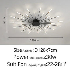 Modern Minimalist Stylish LED Ceiling Chandelier Lamps Design Art Suspension Pendant Lights Home Decor Items Living Room Bedroom