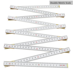 2M Metric & Imperial Scale Folding Wood Ruler Multifunctional Measuring Tools for Teaching / Drawing