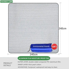 Outdoor Camping Foam Foil Mat Portable Moisture-proof Pad Picnic Beach Mat Aluminum Insulation Sleeping Pad Camping Supplies
