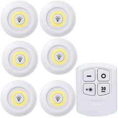 Dimmable LED Under Cabinet Light with Remote Control Battery Operated LED Closets Lights Wardrobe Bathroom Lighting Night Light