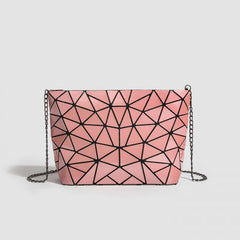 Women's Stylish Foldable Rhombus-Patterned Crossbody Bag, Korean and Japanese Trendy Shoulder and Handbag, Popular Fashion Item