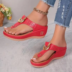 Women's Slippers 2024 Summer New Rome Wedges Causal Platform Beach Slippers Female Plus Size 43 Comfortable Ladies Slides